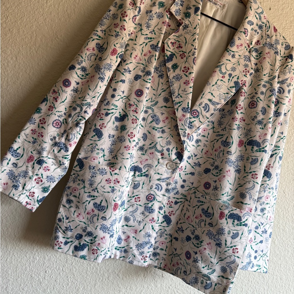 Vintage Talbots Floral Patterned Blazer-Size 4 - Picture 5 of 14